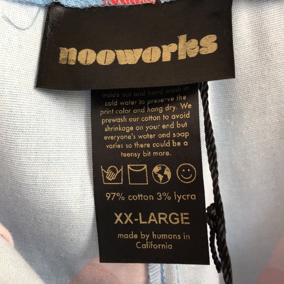 NWT Nooworks sz XXL Business Pant in snacks Food graphics blue pleated trousers - Picture 11 of 13